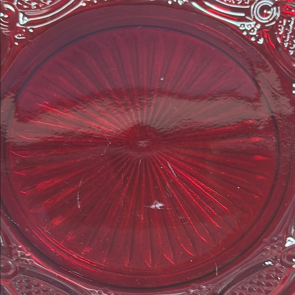 Avon Cape Cod Red Glass Dinnerware 7 1/4” - Picture 4 of 12